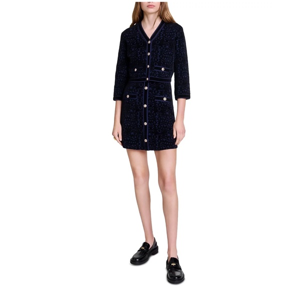 Reverie Velvet Knit 2-in-1 Cardigan & Dress Set - Picture 1 of 12